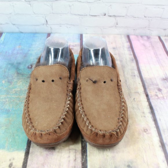 LL BEAN Lined Wicked Good Moccasin Slippers 8 M - Picture 5 of 9